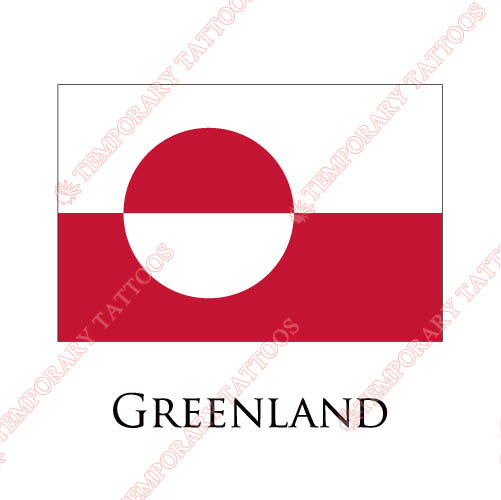 Greenland flag Customize Temporary Tattoos Stickers NO.1883